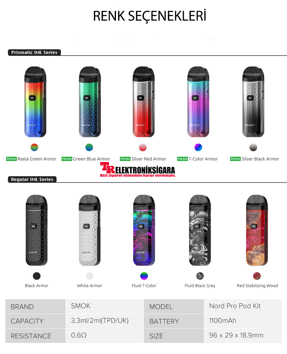 Smok Nord Pro Pod Mod Elektronik Sigara 3.3ml