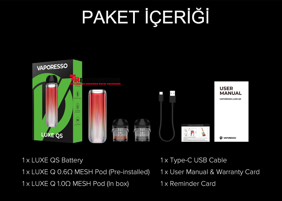 Vaporesso LUXE QS 1000mAh Pod Mod Elektronik Sigara