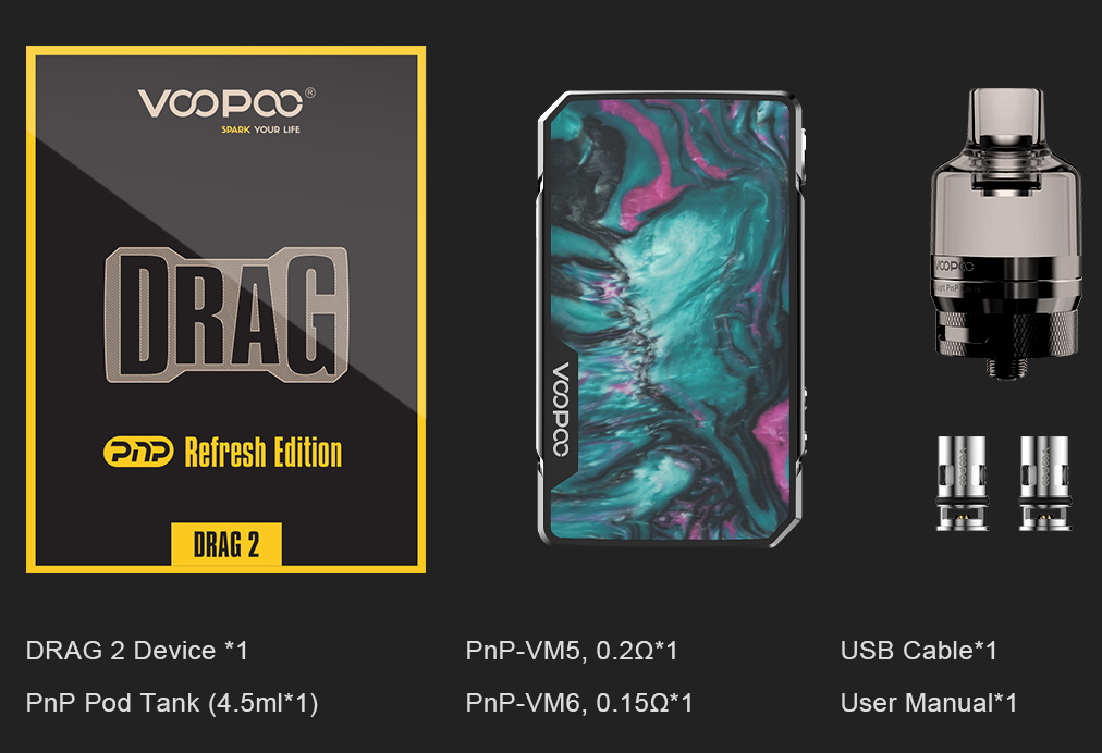 Voopoo Drag 2 Refresh Edition 177W Kit Pod Mod Elektronik Sigara	