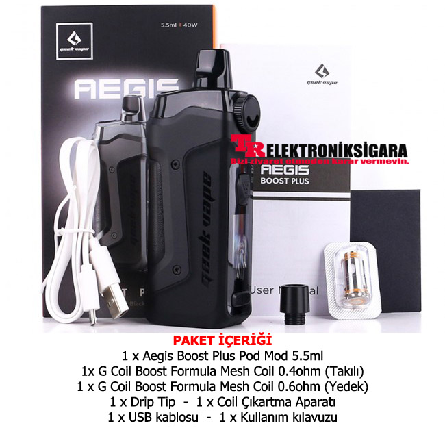 GeekVape Aegis Boost Plus Pod Mod Elektronik Sigara inceleme 