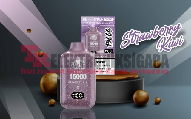 Pufftech Hyper 15000 Puff Bar %5 Nikotin Strawberry Kiwi