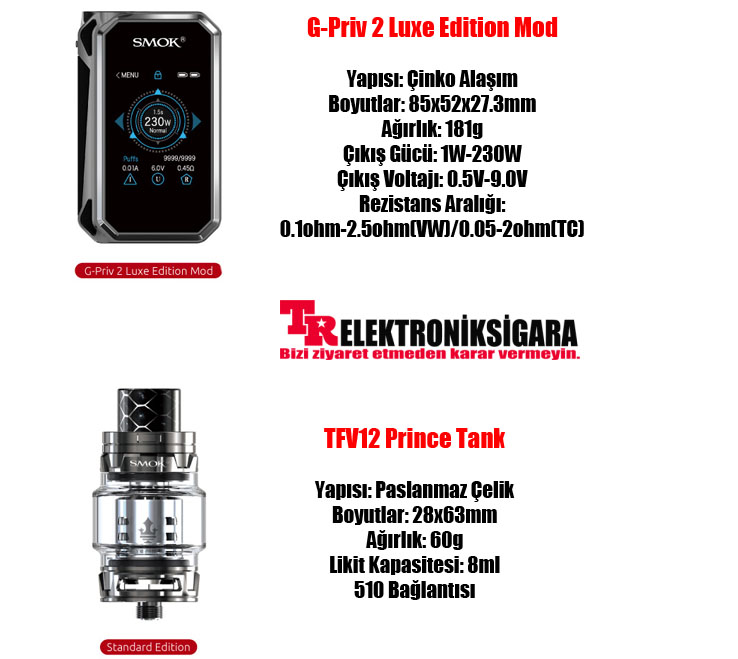 Smok G-Priv 2 Luxe Edition Kit TFV12 Prince Tank