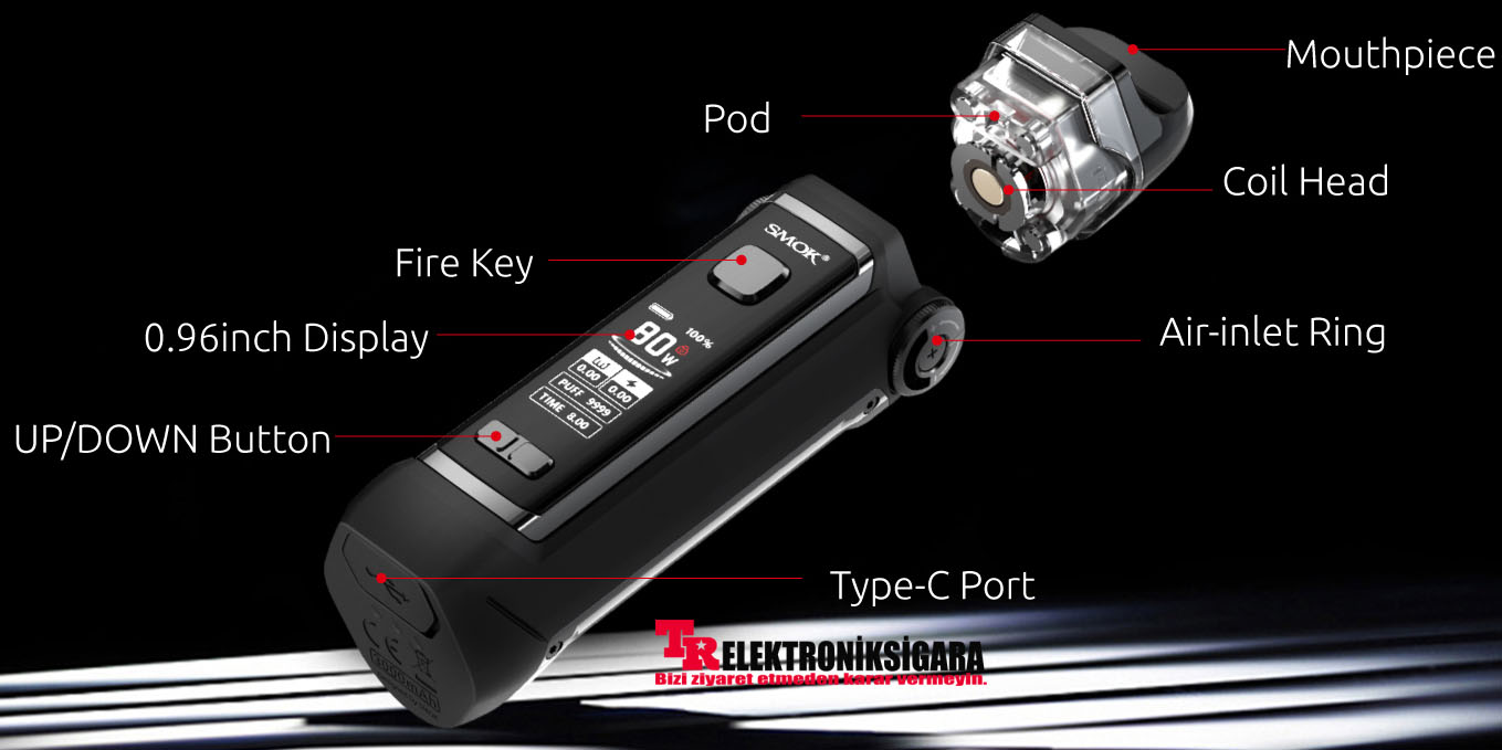 SMOK IPX 80 Kit Pod Mod Elektronik Sigara 3000mAh