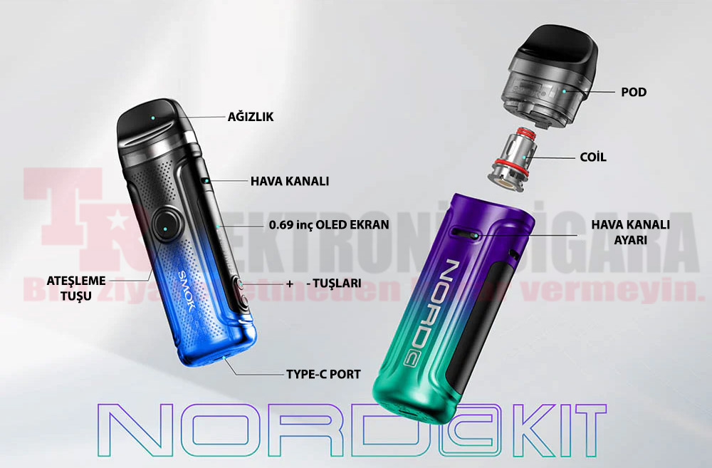 SMOK Nord C Pod Kit 50W Elektronik Sigara 1800mAh