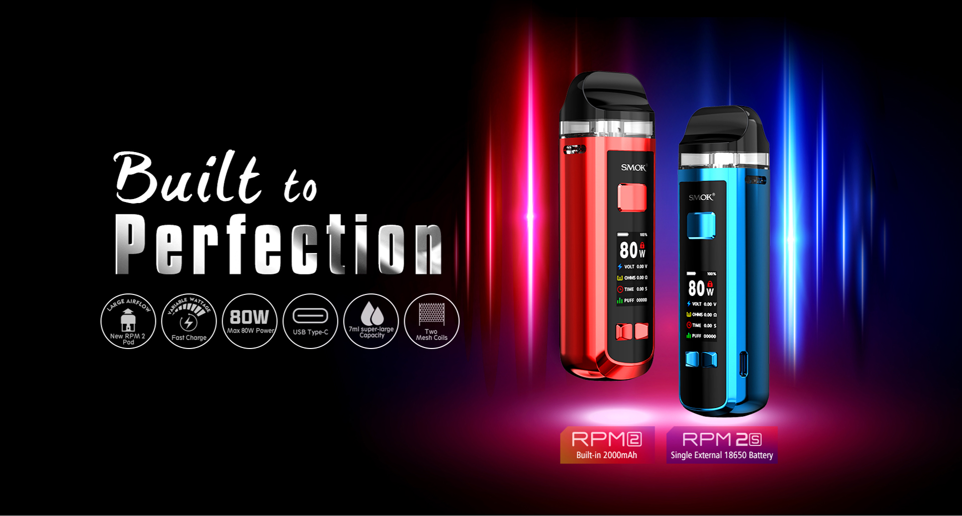 SMOK RPM 2 & RPM 2S - 80W Pod Mod