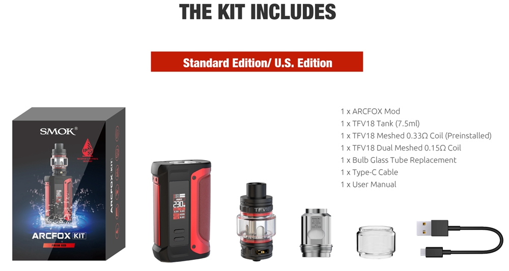 Smok Arcfox Kit 230W TFV18 Tank