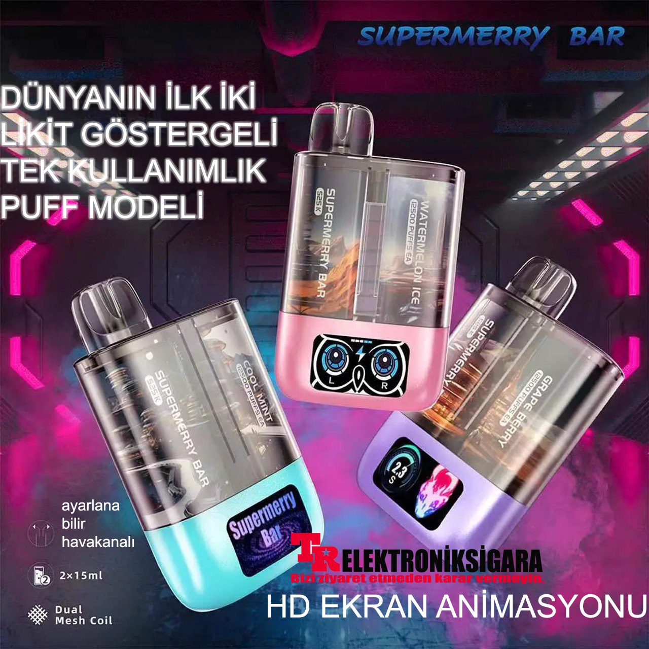 Super Merry 25.000 Puff Bar %5 Nikotin Strawberry İce Cream