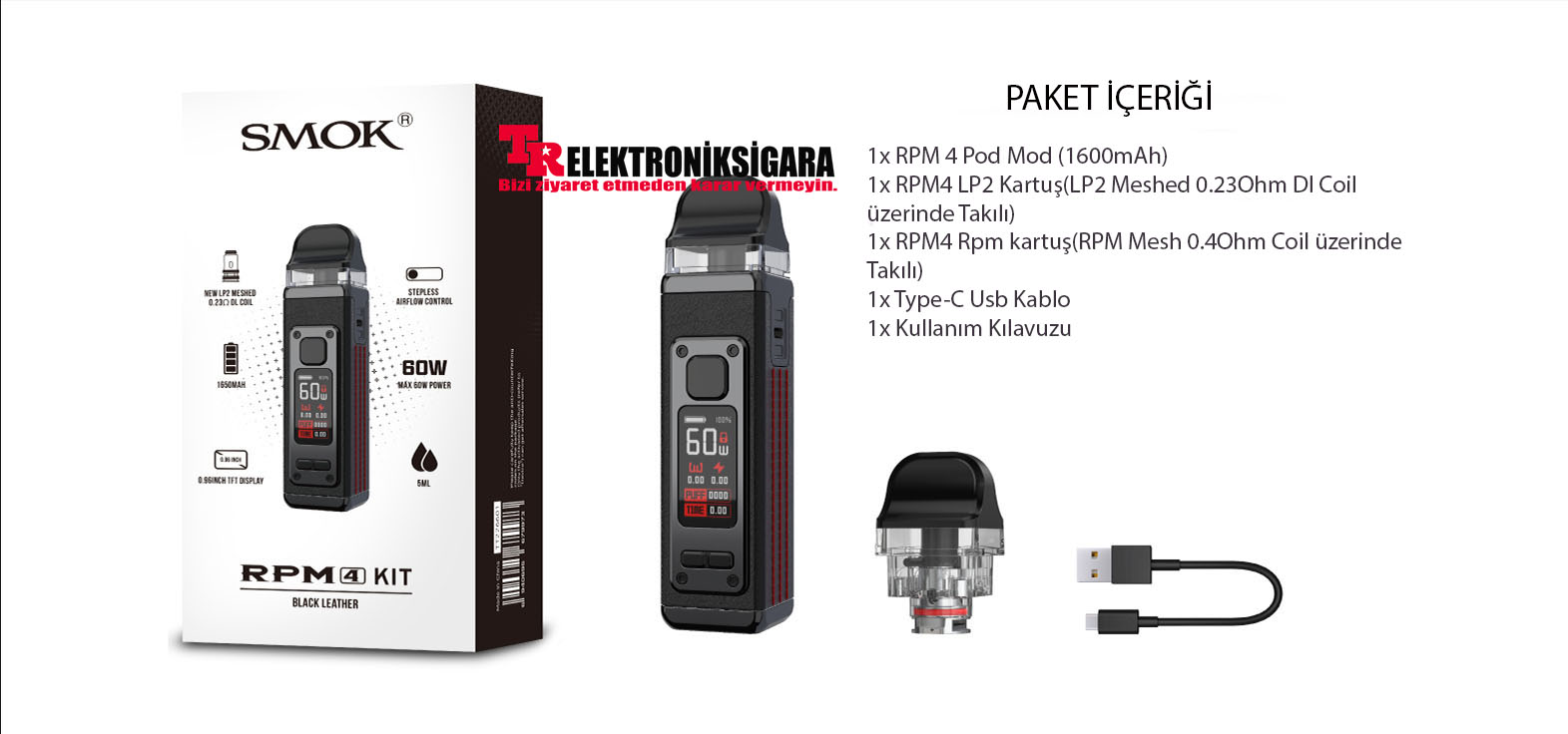 ﻿Smok RPM 4 Pod Mod 60W Elektronik Sigara