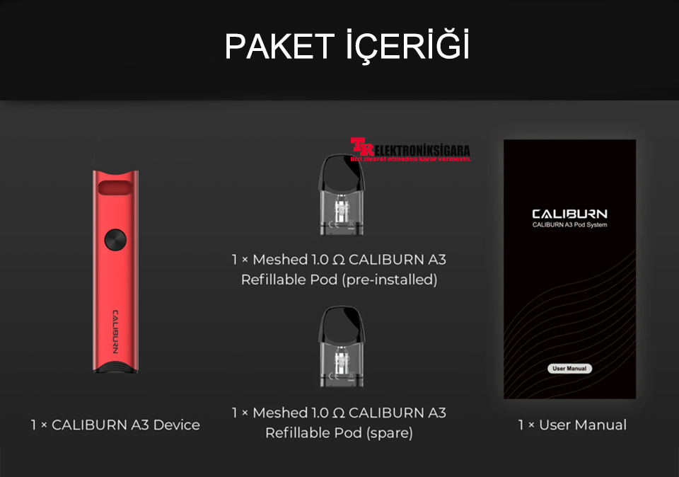 Uwell Caliburn A3 Pod Mod Elektronik Sigara