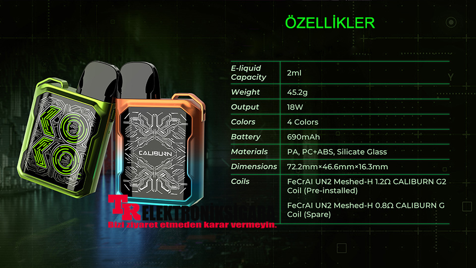 Uwell Caliburn Gk2 Pod Mod Elektronik Sigara