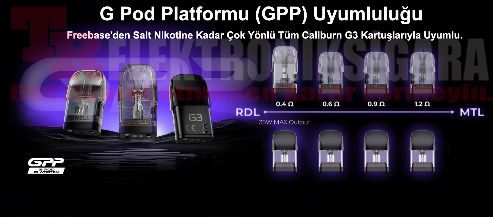 Uwell Caliburn G3 Pro KoKo Pod Mod Elektronik Sigara