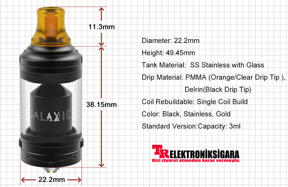 Vapefly Galaxies MTL RTA Atomizer