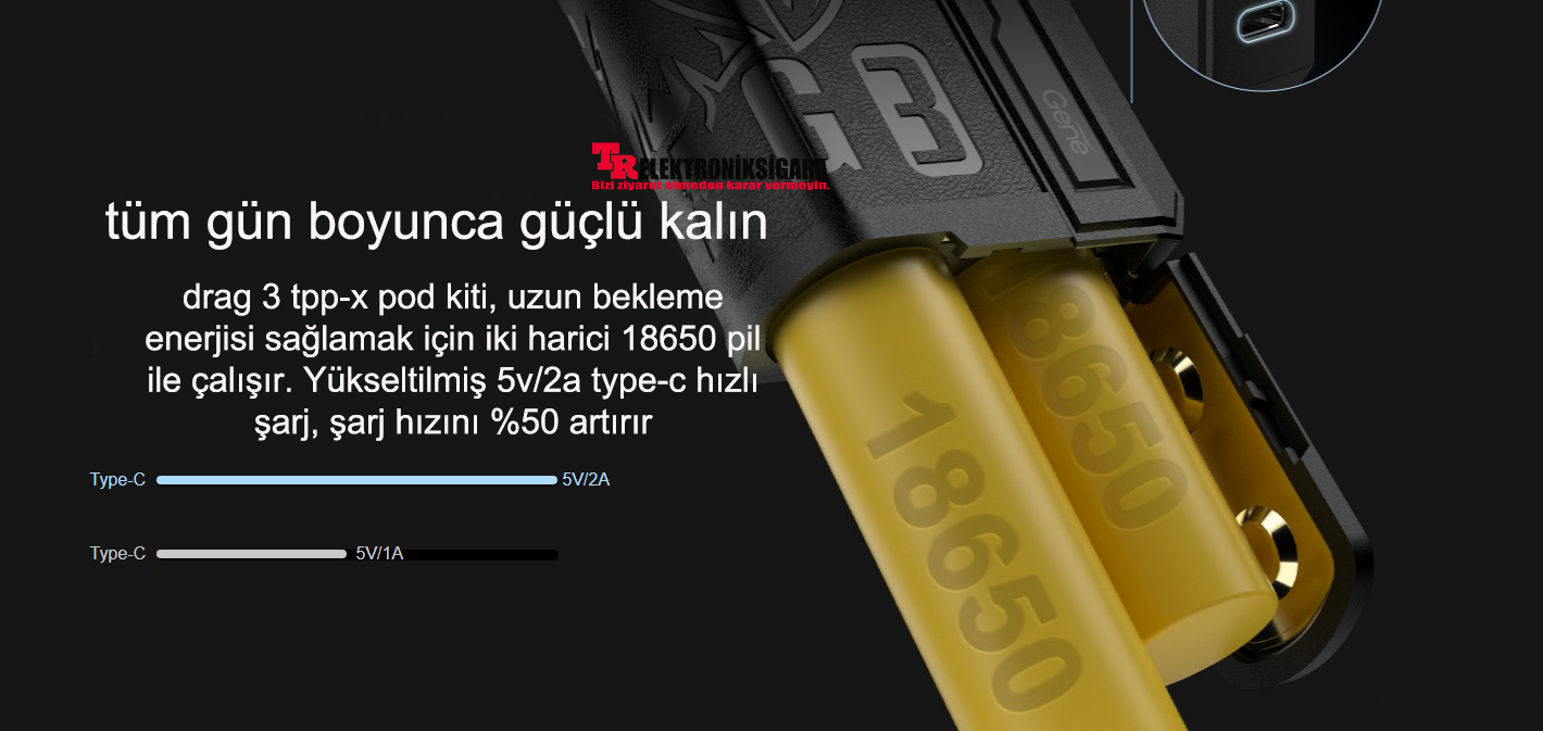 Voopoo Drag 3 Tpp-X 177W Pod Mod Elektronik Sigara