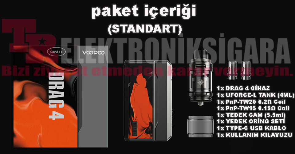 Voopoo Drag 4 177W Box Kit Elektronik Sigara