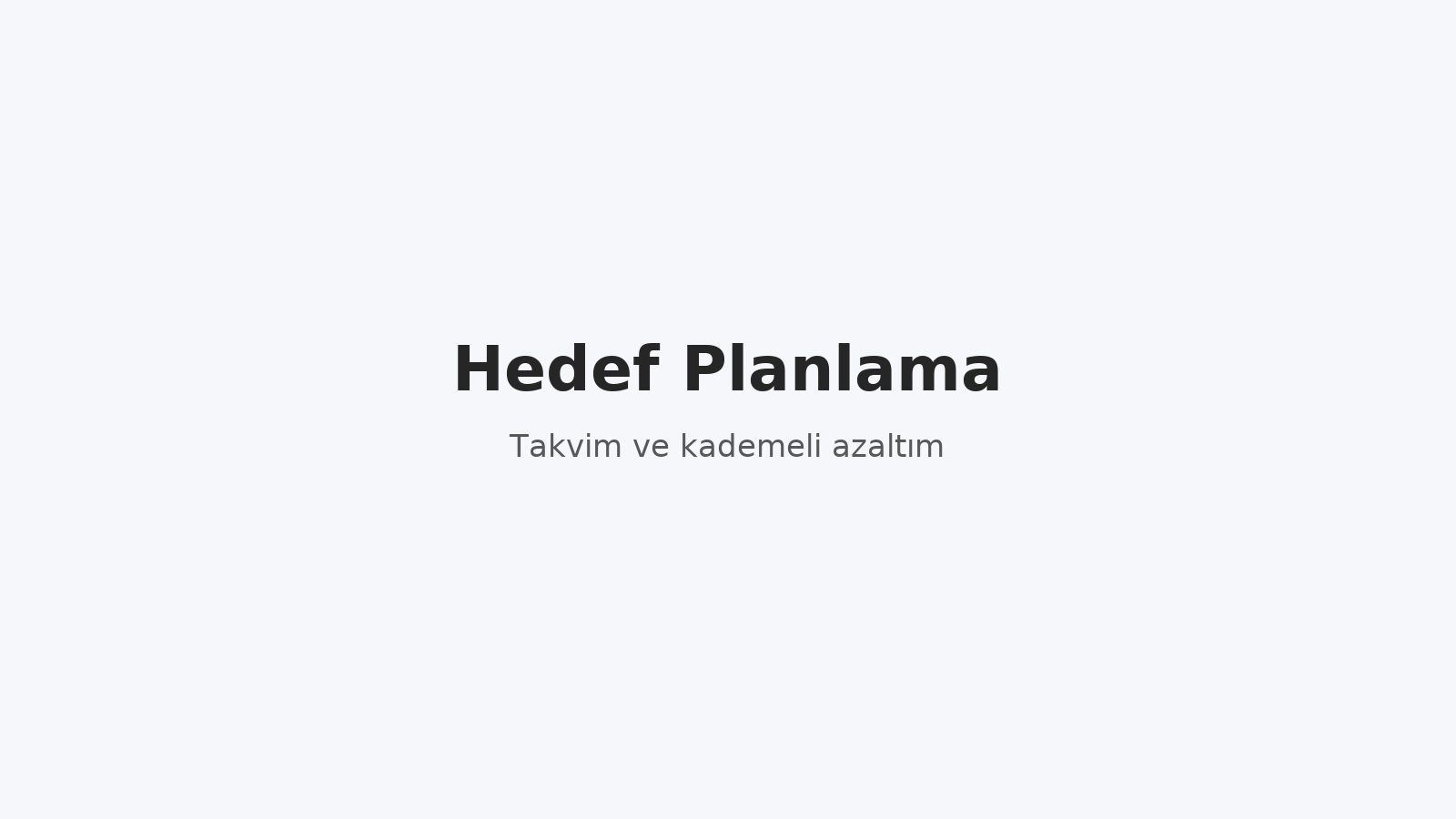Hedef Planlama